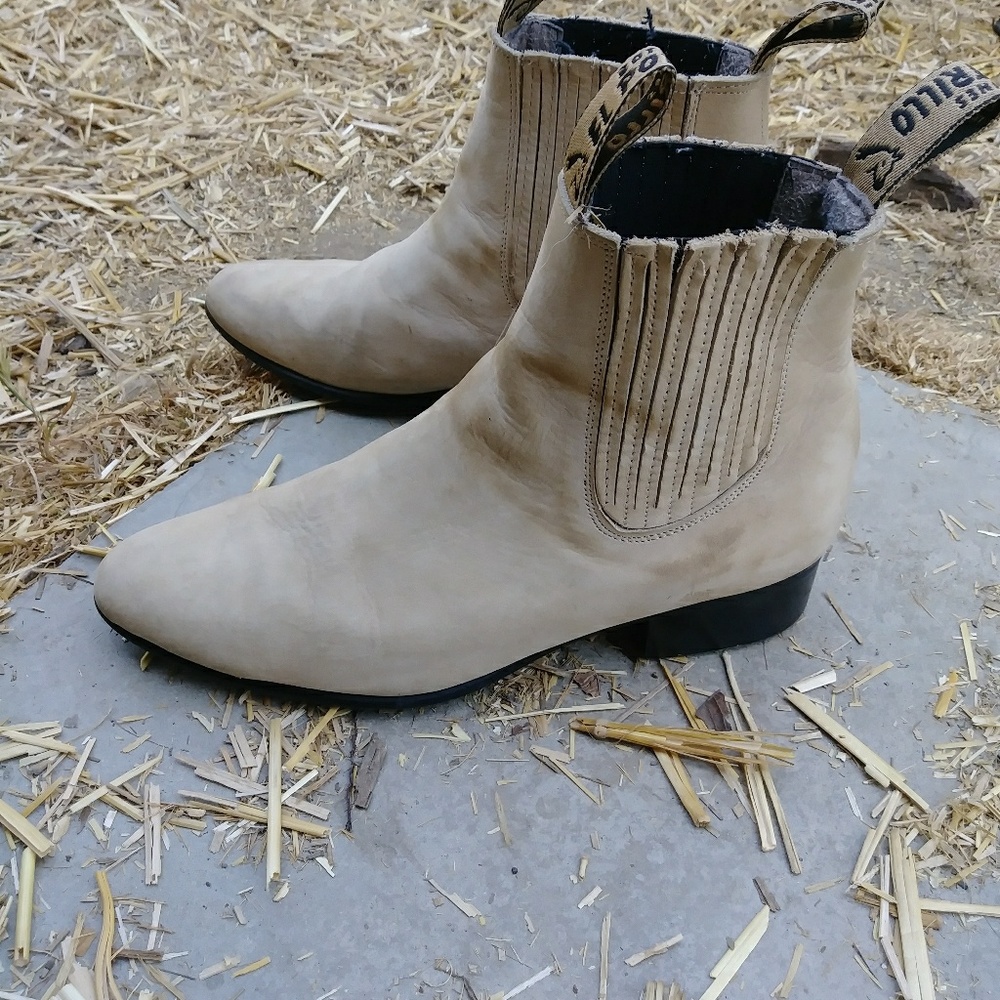 Cream charro boots